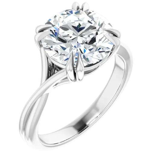 Intertwine 3 Carats Round Lab Diamond Engagement Ring