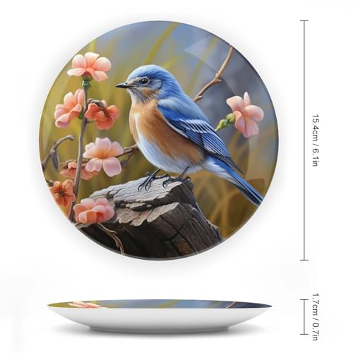 Plato decorativo Eastern Bluebird Bone China 6 pulgadas miniatura 2