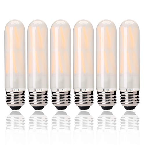 Dimmable 8W Led Edison Frost Tubular Bulb,2700K Warm White, T10/T30 Vintage Filament Led Light Bulb 75W Equivalent,E26 Base Frosted Glass Cover, 700 Lumens,Pack Of 6 #TOP5