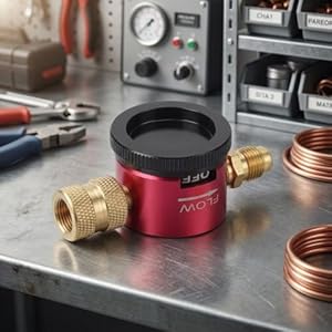 Brass Nitrogen Purge Tool with 3-Position for HVAC Brazing and Flushing| 1/4 Inch Connector Regulator Valve| 50 PSI Inlet Pressure Control Device