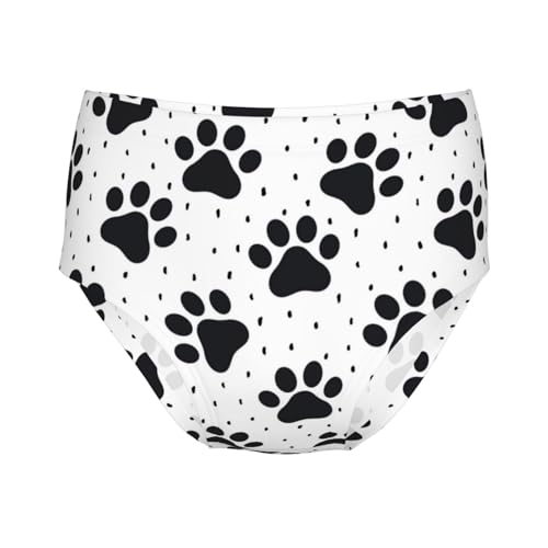 Pet Paw Animal Pattern Girls' Underwear Soft Cotton Little Girls Panties Comfort Briefs