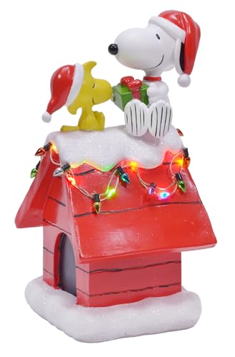 Mark Feldstein, Peanuts Snoopy's Dog House Tabletop Holiday Figurine with