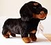 Dackel schwarz-braun, ca. 27 cm