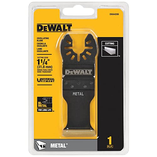 DEWALT Oscillating Tool Blade, Titanium Nitride Coated, Metal Cutting (DWA4209) , Black