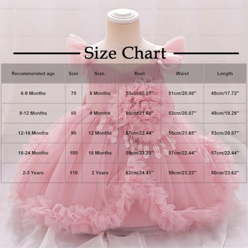Kids Girls Birthday Princess Dress Ruffle Sleeve Boho Dresses 2025 Trendy Formal Wedding Party Tutu Dresses 6M-3Y2