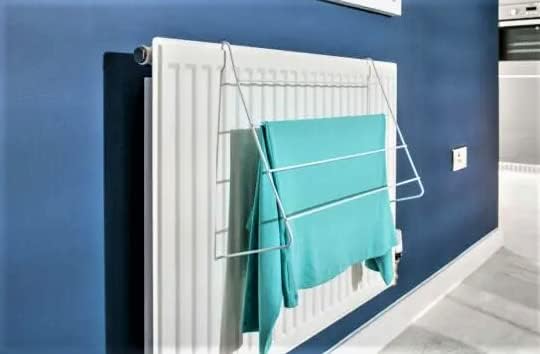 BONAFIDE 4 Bar Radiator Clothes Drying Rack Compact Radiator Towel Rail Hanger Caravan Airer Simple To Install In Every Spaces  Drying Rack Rail Towel Holder Hang