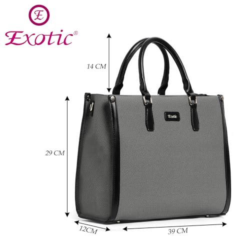 Image of EXOTIC Structured Elegance Tote | Premium Working Women's Bag | Fits Upto 14 inch Laptop | Versatile Shoulder & Sling Bag | Stylish Hobo Tote Bag