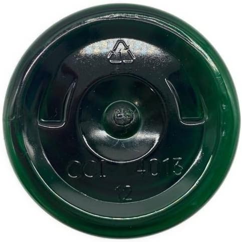 Natural Farms 12 Pack – 8 oz -Green Cosmo Plastic Bottles – Black Flip Disc Top - for Essential Oils, Perfumes, Cleaning Products