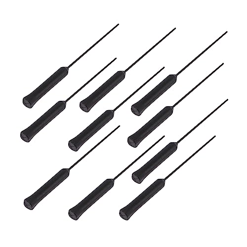 BUTIFULSIC 20 Pcs Cleaning Rod Cleaning Kit Hearing Amplifier Cleaner Accessories Supplies Vent Cleaner Black PVC