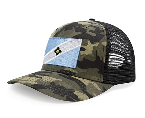 Image of International Tie City Hat for Men and Women, Adjustable Snapback Trucker Baseball Cap with Embroidered Patch