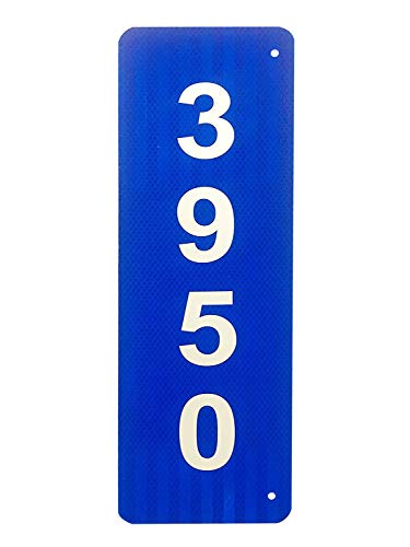 Custom Reflective Blue 911 Address Aluminum Sign