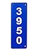 Custom Reflective Blue 911 Address Aluminum Sign