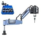 US Stock M3-M16 Universal Electric Tapping Machine Electric Tapping Arm with 375rpm 1200mm Flexible Tapping Arm included 9pcs ANSI Standard Collets