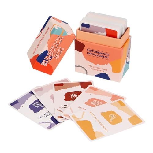 The Unstuck Box Performance Improvement Cards - 100 Manager Coaching Prompts Employee Development and Feedback Conversation Toolkit