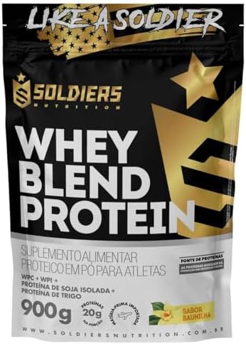 Whey Blend Protein Concentrado e Isolado - 900g - Soldiers Nutrit...