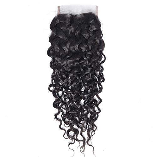 Odir 14 Polegadas Water Wave 4X4 Lace Closure 150% Densidade 9A Não Processado Molhado E Ondulado Vi