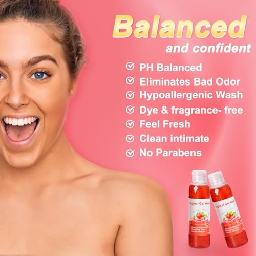 Image of Feminine Wash & Yoni Oil & Yoni Soap Set for Women, Yoni Wash for Vaginal Ph Balance Remove Odor Moisturizing, 5.07 Feminine Wash & 2 Fl.Oz Organic Essential Oil & 3.53oz Feminine Care Soap Strawberry