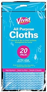 20 Pack All Purpose Cloths Extra Large 320mm x 320mm Cleaning Hygienic Catering