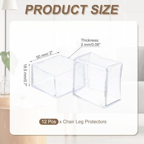Protectores para patas de silla de PVC contra ruidos y rayones en suelo de madera 3