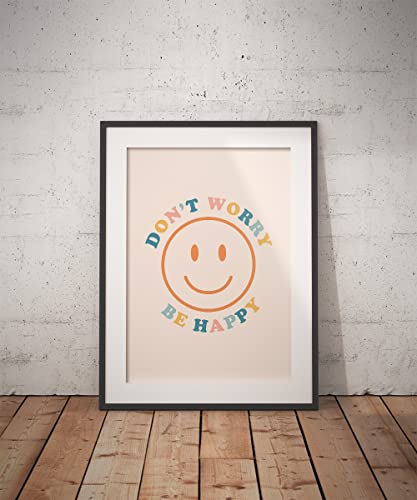 Happy Face Poster, 60S 70S Aesthetic Wall Art, Cool Wall Decor For Bedroom Aesthetic, Trendy Teen, Girls , Cute Room Décor (12X16 Inches) #TOP5