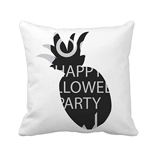 Housse de coussin Halloween hibou ananas avec motif graphique original - 2