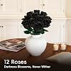 JAKI 12 Roses Bouquet Building Set with Heart-Shaped Gift Box Base, 528PCS Gothic Matte Roses Artificial Flower Building Blocks, Gift for Christmas,Valentines, Home Office Decor for Adults Women Girls
