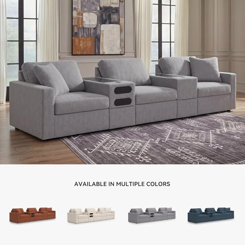Image of Signature Design by Ashley Modular Sectional with Audio Console