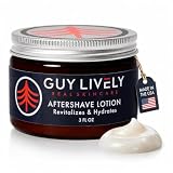 Guy Lively Men’s After Shave Lotion, Unscented Post Shave for Sensitive Skin with Organic Aloe & Hyaluronic Acid, Hydrating Vegan Formula Reduces Razor Burn, Redness & Irritation, 3 fl oz