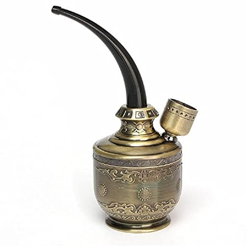 Mannioude Mini Wasserpfeife Shisha Pfeife Kräuter Unkraut Tabak Metall Hookah + 10 Siebe – Bild 5