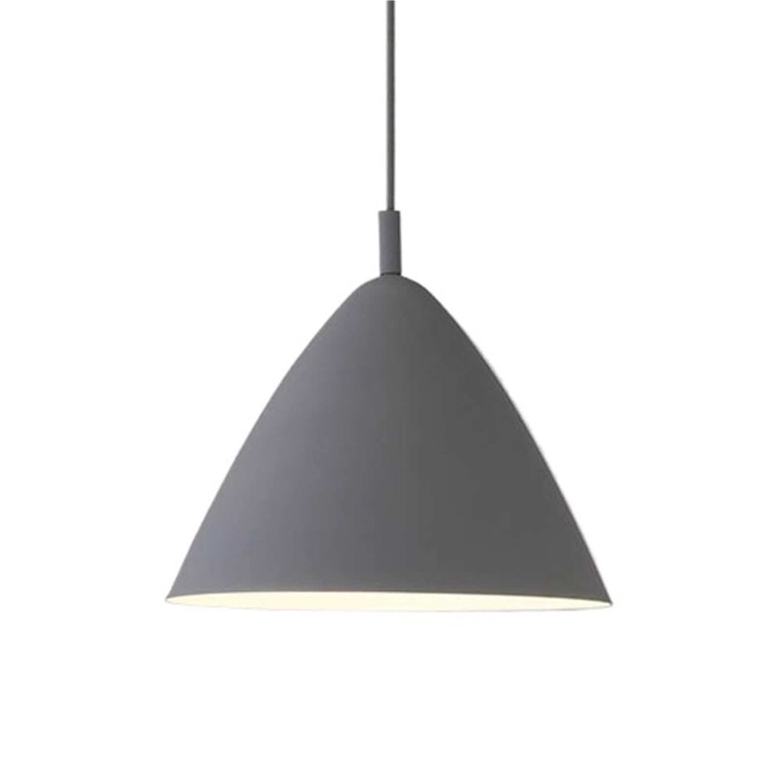 KBUUKYYXouy Colorful Metal Pendant Light Fixture for Kitchen Sink Minimalism Vintage Lighting, Nordic Simple Ceiling Hanging Lamp Chandelier for Over Island Dining Room(Gray,10.6in)