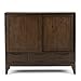 SIMPLIHOME Harper SOLID WOOD 48 inch Wide Mid Century Modern Medium Storage Cabinet in Walnut Brown, with Large Space Behind 2 Sliding Notched Handle Doors, 2 Adjustable Shelves