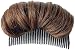 Coussin de cheveux moelleux invisible, peignes à cheveux moelleux synthétiques, extensions de cheveux coussin de cheveux faux pince à cheveux outils de coiffure de princesse (Brun clair)