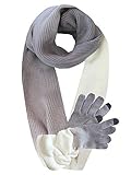 Luxury Divas Ombre Knit Scarf & Glove Set