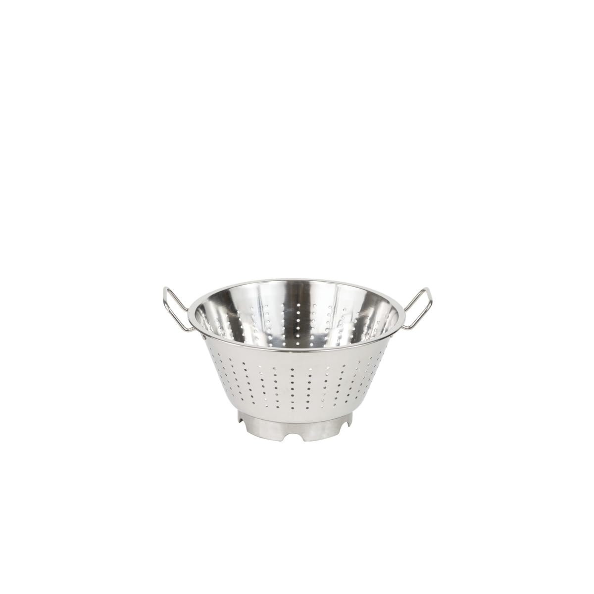 Colador cónico con pie – 2 asas – acero inoxidable – 32 cm