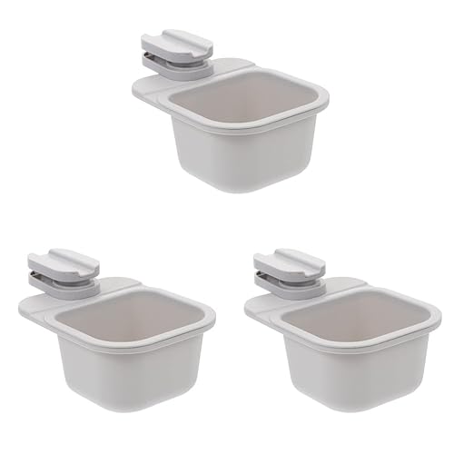 ARTIBETTER 3 piezas de clip de mesa simple multifuncional para maquillaje, color gris, recortar escritorio, bordes prácticos, cesta de basura de