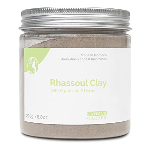 Fatima's Garden - Ghassoul Kräuterton für Gesichts- und Haarmaske (Rhassoul), für Hammam 100% Bio - 150gr (Ghassoul mit Kräutern, 250 g (1er Pack)) Cover