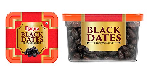 Image of Manna Black Dates 400g - Khajoor Khajur Natural. Rich In Iron, Fibre & Vitamins. Premium Imported, Fresh