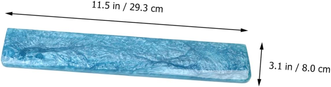 DOITOOL Ergonomic Keyboard Wrist Rest Pad Cushion Support for Relief Blue Resin Wrist Pad for Comfortable Typing and Gaming Fatigue for Home Office Use