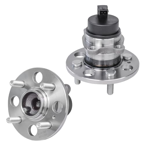 Image of Detroit Axle - 2pc Rear Wheel Bearing and Hubs Assembly with ABS & 4-Lug for Hyundai Accent 2006-2011, Kia Rio 2006-2011, Rio5 2006-2011, 4-Wheel ABS, 512324