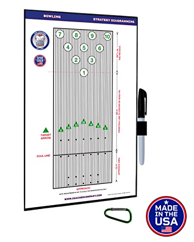 The Coacher Premium Dry Erase Magnetic Bowling Coaching Coach Board Clipboard thumb #1
