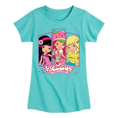HYBRID APPAREL Strawberry Shortcake - Strawberry and Friends - Toddler and Youth Girls Fitted Short Sleeve Graphic T-Shirt