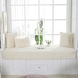 Plüsch-Sitzmatte für Erkerfenster, weich, rutschfest, Sitzbankbezug und gepolsterter Sofa-Schonbezug, Innendekorationskissen für Wohnzimmer und Schlafzimmer, Fensterbank