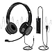 Price comparison product image Venker USB Headsets with Microphone, 3m Length Noise Cancelling Headset Stereo Headphone for PC, Laptop USB/3.5mm, Multi-Use USB Headsets Earphone for Call Center, Business Chat, Gaming, Teaching, etc