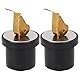 2pcs 19mm Livewell Drain Stierstier mit Messingkompressionstyp, Ideale Meereshardware für Boote, Yachten und Wasserfahrzeuge, Köderwell -Abflussstopp