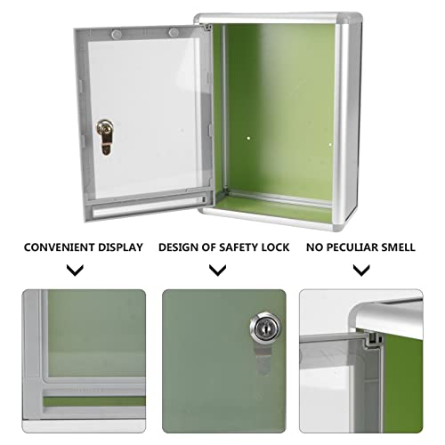 Homoyoyo Mailbox 2Sets Cards Wall Check-In Wall-Mount Aluminium Lock Letter Collection Multipurpose Alloy Wall-Mounted Shop Complaint Mounted Practical Home For Safe Post Door Drop Container Mail Box #TOP6