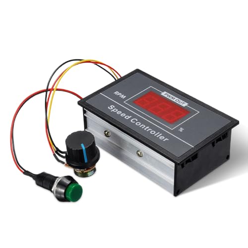 Image of Serplex PWM DC Motor Speed Controller 6V, 60V 30A with Digital Display, Stepless Speed Adjustment, Potentiometer Dial & Start /Stop Switch