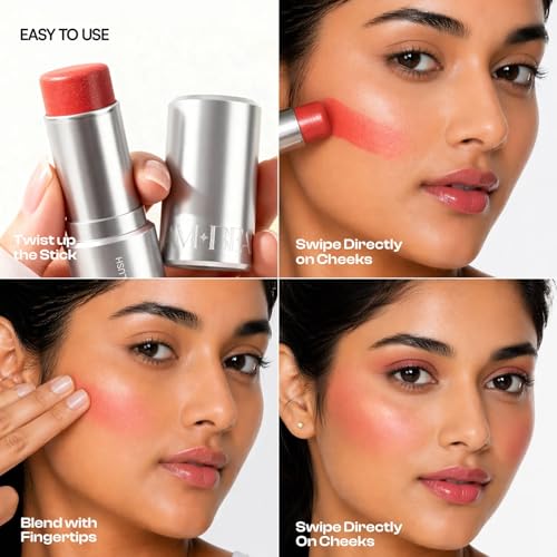 Image of Dream Beauty Nebula Cream Blush - Rosette Red | Cool Red with Gold 3-in-1 Tint for Cheeks, Lips & Eyes | Dewy Finish | Hand Blendable, Lightweight & Buildable | 7.5g
