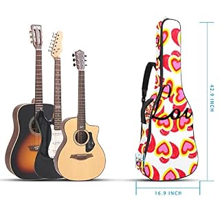 Housse de transport étanche pour guitare avec bandoulière réglable Motif cœur, Multicolore 01., 42.9×16.9×4.7 in… - Les Beatles, Paul McCartney, John Lennon, RIngo Starr, George Harrison Housse de transport étanche pour guitare avec bandoulière réglable Motif cœur, Multicolore 01., 42.9x16.9x4.7 in… – Image 5