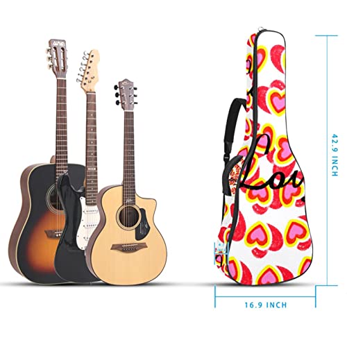 Housse de transport étanche pour guitare avec bandoulière réglable Motif cœur, Multicolore 01., 42.9×16.9×4.7 in… - Les Beatles, Paul McCartney, John Lennon, RIngo Starr, George Harrison Housse de transport étanche pour guitare avec bandoulière réglable Motif cœur, Multicolore 01., 42.9x16.9x4.7 in… – Image 6