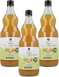 PLANETA HUERTO | Pack 3x Vinagre de Manzana ECO Sin Filtrar 750 ml – Vinagre de Manzana Natural, Rico en Enzimas y Probióticos para Mejorar la Digestión y la Salud General